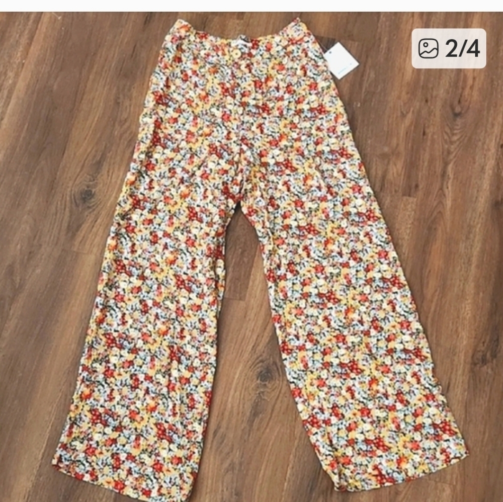 O'NEIL FLORAL WIDE LEG PANTS